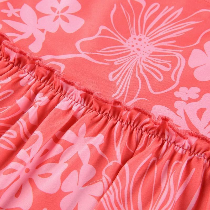 Y2K Pink Ruffle Skirt - 90s Grunge, Retro Summer, Pastel Goth, Y2K Party & Club Outfits