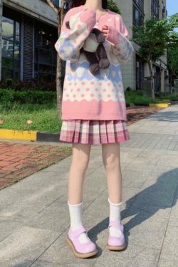 Y2K Pink Strawberry Sweater - 90s Grunge, Retro Summer, Pastel Goth, Y2K Fashion