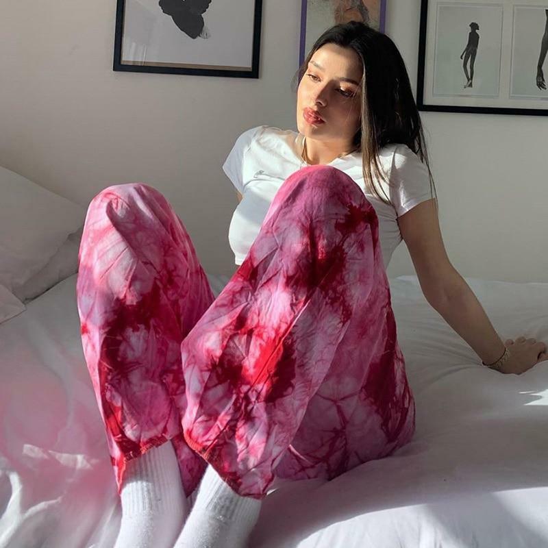 Y2K Pink Wide Leg Pants - 90s Grunge, Retro Summer, Y2K Club & Party Outfits, Pastel Goth Style
