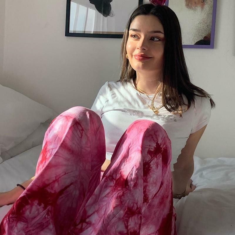 Y2K Pink Wide Leg Pants - 90s Grunge, Retro Summer, Y2K Club & Party Outfits, Pastel Goth Style