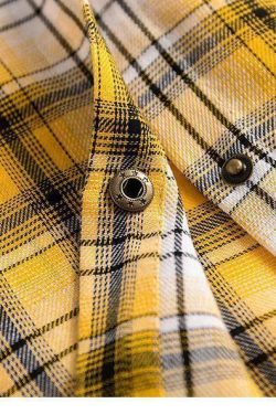 Y2K Plaid Button Up Shirt - 90s Grunge, Retro Summer Outfit, Y2K Fashion for Women