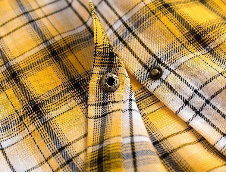Y2K Plaid Button Up Shirt - 90s Grunge, Retro Summer Outfit, Y2K Fashion for Women