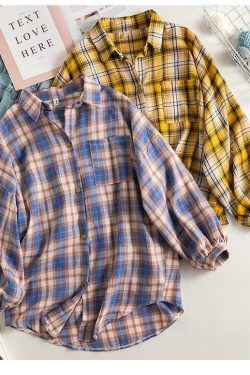 Y2K Plaid Button Up Shirt - 90s Grunge, Retro Summer Outfit, Y2K Fashion for Women