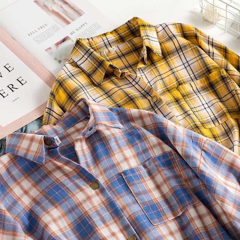 Y2K Plaid Button Up Shirt - 90s Grunge, Retro Summer Outfit, Y2K Fashion for Women