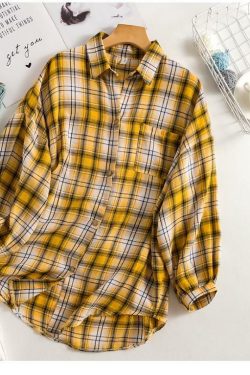 Y2K Plaid Button Up Shirt - 90s Grunge, Retro Summer Outfit, Y2K Fashion for Women