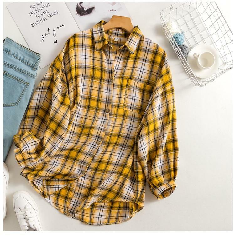 Y2K Plaid Button Up Shirt - 90s Grunge, Retro Summer Outfit, Y2K Fashion for Women