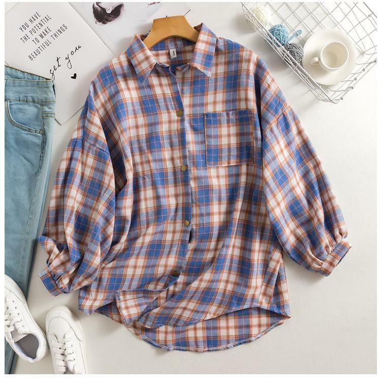 Y2K Plaid Button Up Shirt - 90s Grunge, Retro Summer Outfit, Y2K Fashion for Women