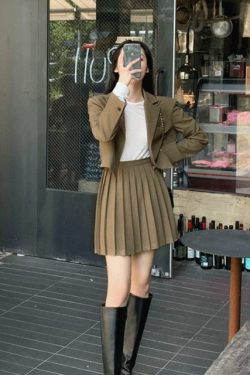 Y2K Pleated A-Line Miniskirt - 90s Grunge, Retro Summer Outfit, Gothic Pastel Goth Fashion