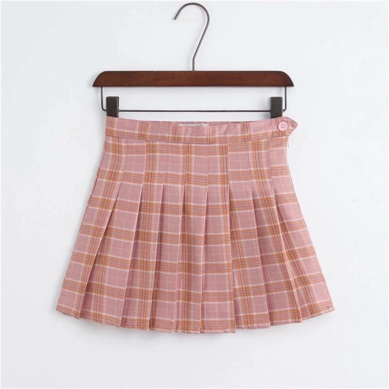 Y2K Pleated Kawaii Skirt� - Retro 90s Grunge, Pastel Goth, Summer & Party Outfits