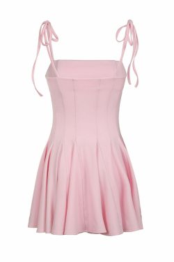 Y2K Pleated Mini Dress - 90s Grunge Summer Outfit, Retro Y2K Fashion for Parties and Clubs