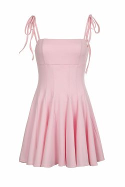Y2K Pleated Mini Dress - 90s Grunge Summer Outfit, Retro Y2K Fashion for Parties and Clubs