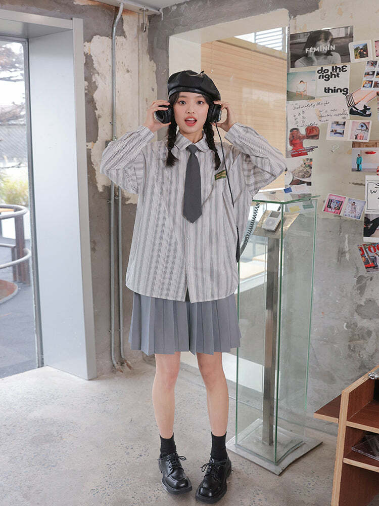 Y2K Pleated Skirt - Retro 90s Grunge, Summer Outfits, Gothic Y2K, Pastel Goth Fashion