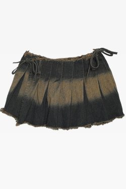 Y2K Pleated Skirt - Retro 90s Grunge Summer Outfit, Y2K Club & Party Fashion, Gothic Y2K Style