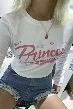 Y2K Princess Crop Top - 90s Grunge, Retro Summer, Pastel Goth, Y2K Party & Club Outfits