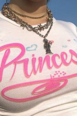 Y2K Princess Crop Top - 90s Grunge, Retro Summer, Pastel Goth, Y2K Party & Club Outfits