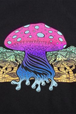 Y2K Psychedelic Mushroom Shirt - 90s Grunge, Retro Summer, Y2K Party & Club Outfits
