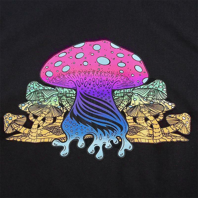 Y2K Psychedelic Mushroom Shirt - 90s Grunge, Retro Summer, Y2K Party & Club Outfits