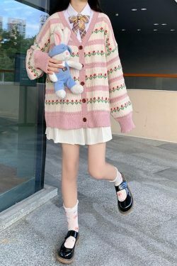 Y2K Purple Flower Cardigan - 90s Grunge, Retro Summer, Pastel Goth, Y2K Party Outfit