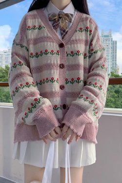 Y2K Purple Flower Cardigan - 90s Grunge, Retro Summer, Pastel Goth, Y2K Party Outfit