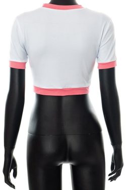 Y2K Rabbit Crop Top - Retro 90s Grunge, Summer Y2K Outfits, Pastel Goth, Y2K Party Fashion