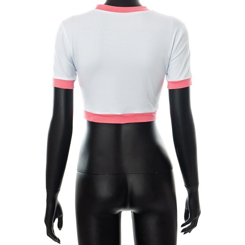 Y2K Rabbit Crop Top - Retro 90s Grunge, Summer Y2K Outfits, Pastel Goth, Y2K Party Fashion