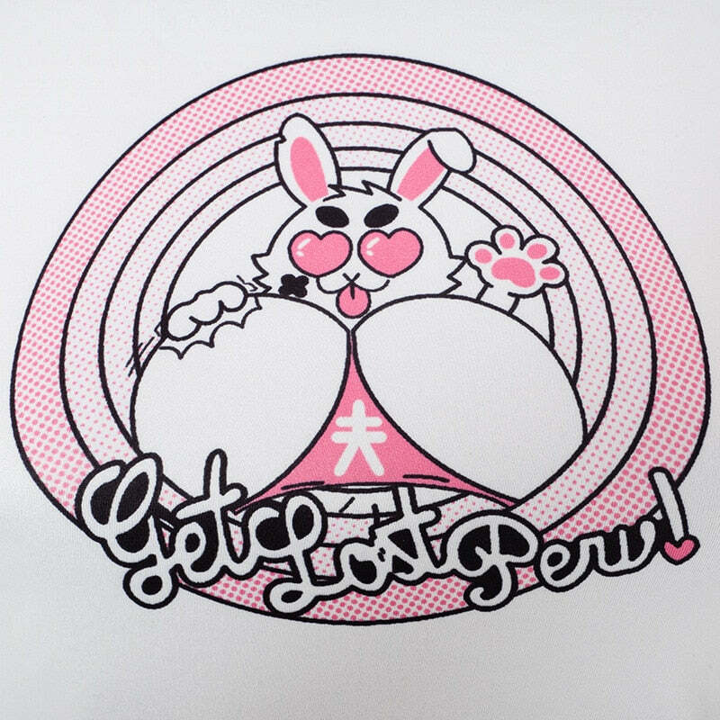 Y2K Rabbit Crop Top - Retro 90s Grunge, Summer Y2K Outfits, Pastel Goth, Y2K Party Fashion