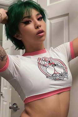 Y2K Rabbit Crop Top - Retro 90s Grunge, Summer Y2K Outfits, Pastel Goth, Y2K Party Fashion