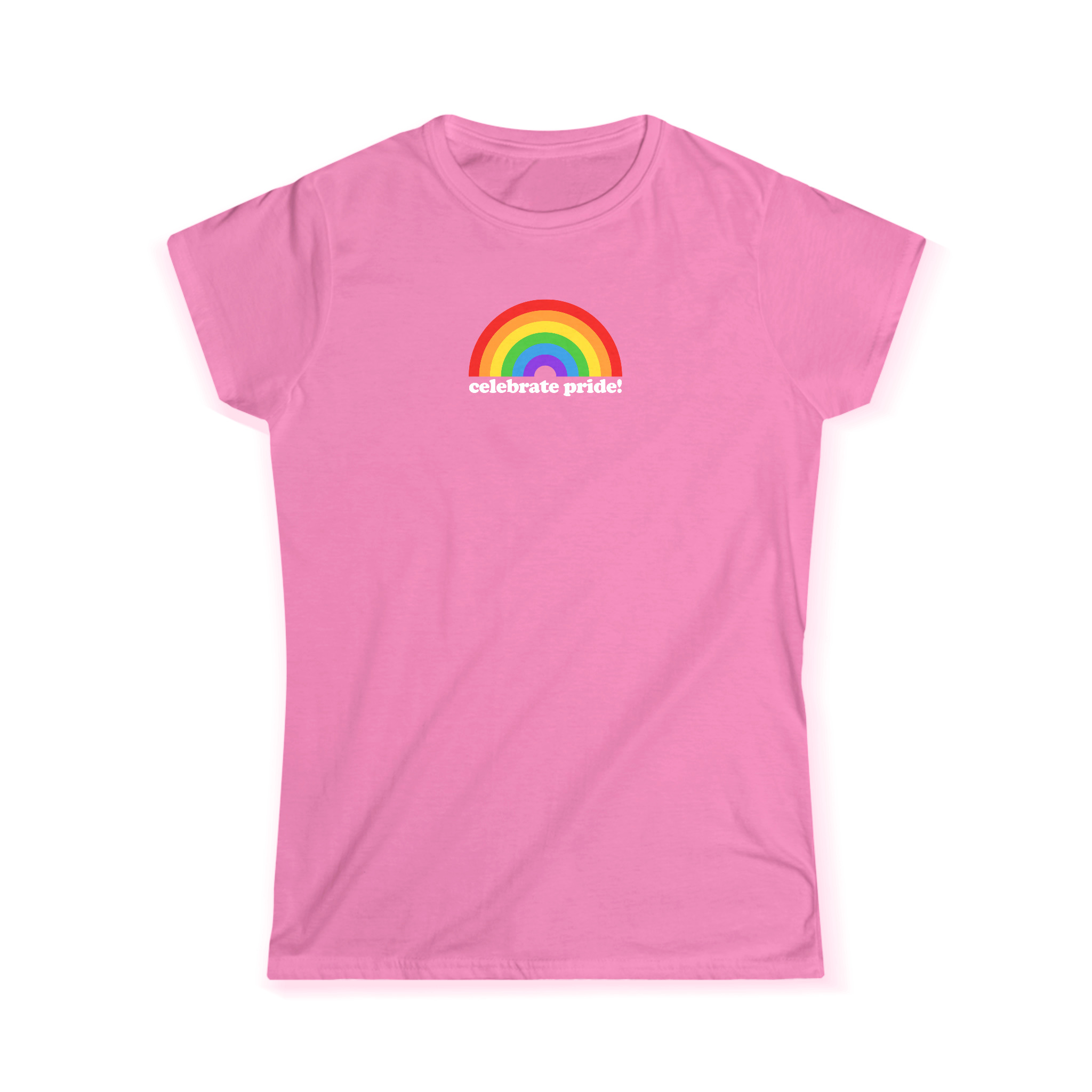 Y2K Rainbow Girly T-Shirt - Retro 90s Grunge, Summer Y2K Outfits, Pastel Goth Fashion