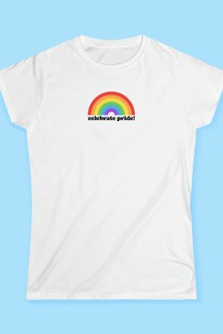 Y2K Rainbow Girly T-Shirt - Retro 90s Grunge, Summer Y2K Outfits, Pastel Goth Fashion