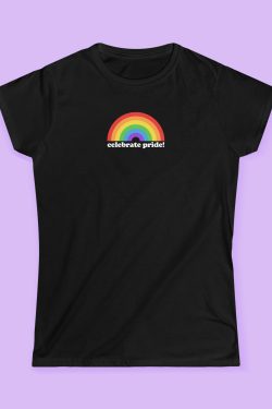 Y2K Rainbow Girly T-Shirt - Retro 90s Grunge, Summer Y2K Outfits, Pastel Goth Fashion