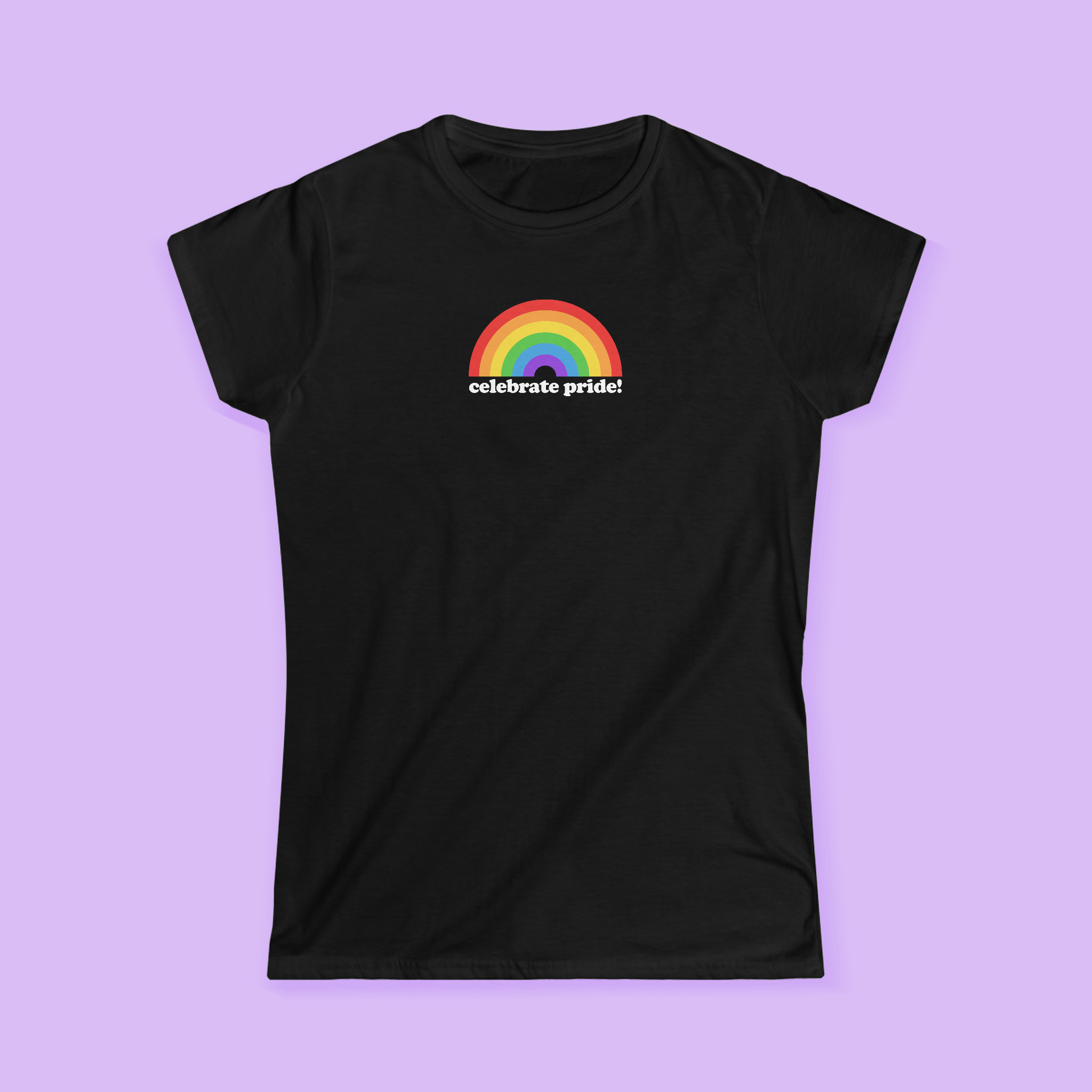 Y2K Rainbow Girly T-Shirt - Retro 90s Grunge, Summer Y2K Outfits, Pastel Goth Fashion