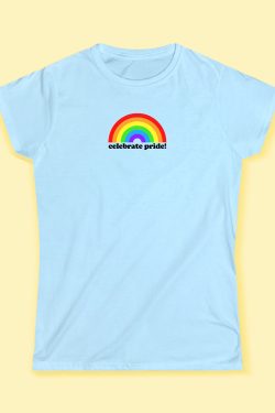 Y2K Rainbow Girly T-Shirt - Retro 90s Grunge, Summer Y2K Outfits, Pastel Goth Fashion