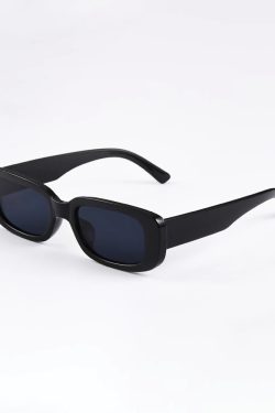 Y2K Rectangle Sunglasses - Retro 90s Grunge, Y2K Summer & Party Outfits, Hip Hop Fashion