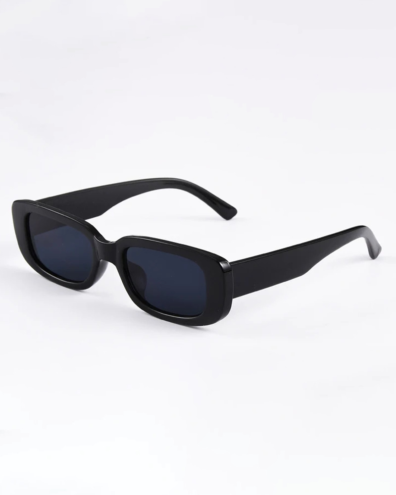 Y2K Rectangle Sunglasses - Retro 90s Grunge, Y2K Summer & Party Outfits, Hip Hop Fashion
