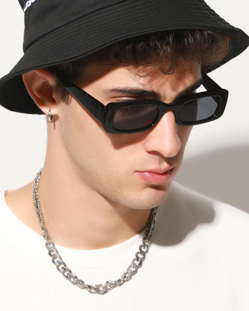 Y2K Rectangle Sunglasses - Retro 90s Grunge, Y2K Summer & Party Outfits, Hip Hop Fashion