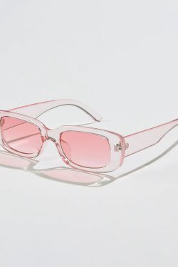 Y2K Rectangle Sunglasses - Retro 90s Grunge, Y2K Summer & Party Outfits, Hip Hop Fashion