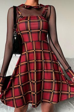 Y2K Red Mini Dress with Spaghetti Straps - 90s Grunge Summer Outfit, Retro Party Fashion