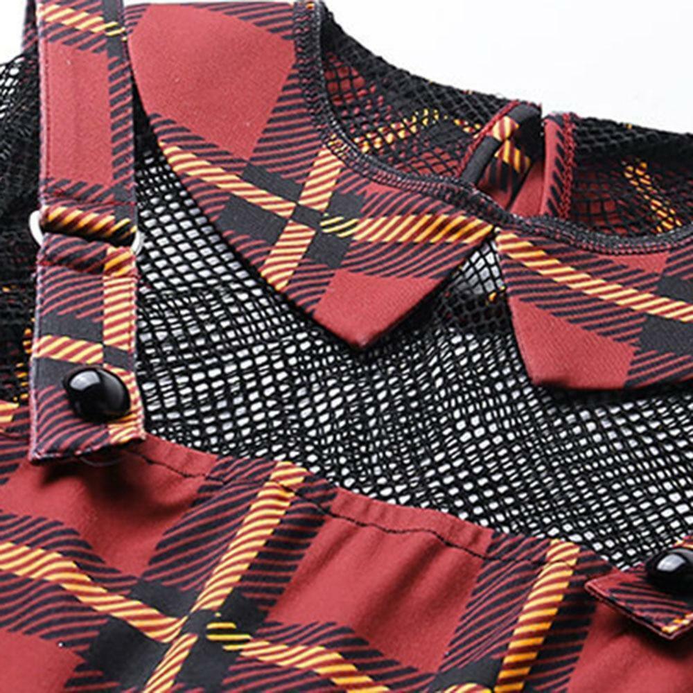 Y2K Red Mini Dress with Spaghetti Straps - 90s Grunge Summer Outfit, Retro Party Fashion
