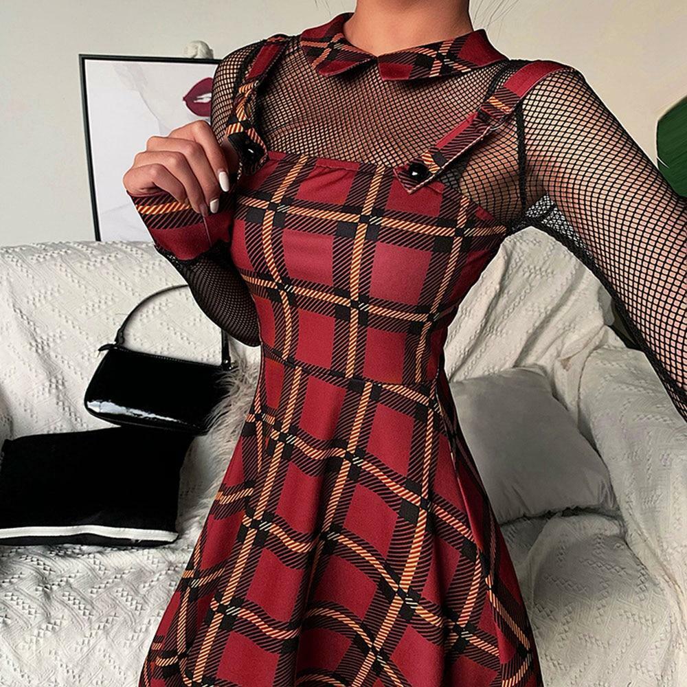 Y2K Red Mini Dress with Spaghetti Straps - 90s Grunge Summer Outfit, Retro Party Fashion