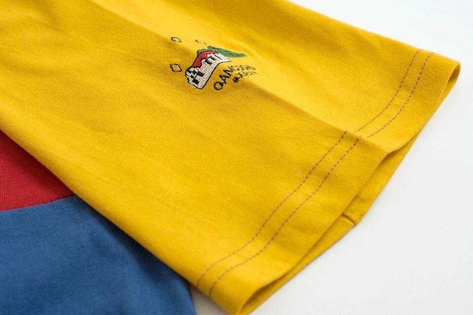 Y2K Retro Color Patch T-Shirt - 90s Grunge, Summer Outfits, Y2K Fashion, Baby Tees, Pastel