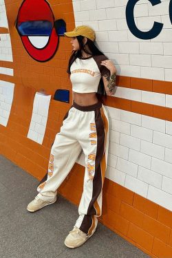Y2K Retro Crop Top + Pants Set: 90s Grunge, Summer Outfits, Y2K Party, Pastel Goth