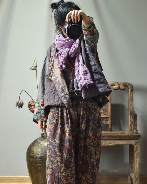Y2K Retro Linen Patchwork Padded Vest Top - 90s Grunge, Summer Outfits, Y2K Fashion