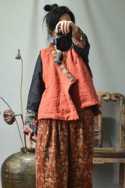 Y2K Retro Linen Patchwork Padded Vest Top - 90s Grunge, Summer Outfits, Y2K Fashion