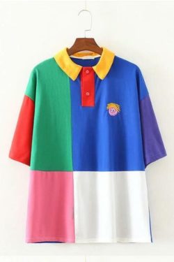 Y2K Retro Patch Embroidered T-Shirt - 90s Grunge, Summer Outfits, Baby Tees, Y2K Fashion
