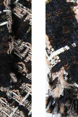 Y2K Retro Tweed Plaid Jacket - 90s Grunge, Y2K Summer Outfits, Y2K Club & Party Fashion