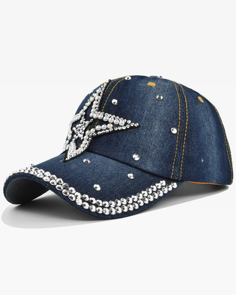 Y2K Rhinestone Baseball Cap - 90s Grunge, Retro Hip Hop, Pastel Goth, Summer Y2K Fashion