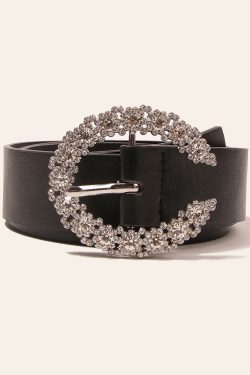 Y2K Rhinestone Buckle Belt - 90s Grunge, Retro, Pastel Goth, Y2K Club & Party Outfits