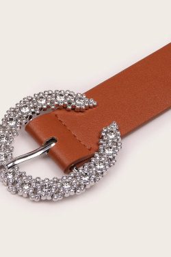 Y2K Rhinestone Buckle Belt - 90s Grunge, Retro, Pastel Goth, Y2K Club & Party Outfits