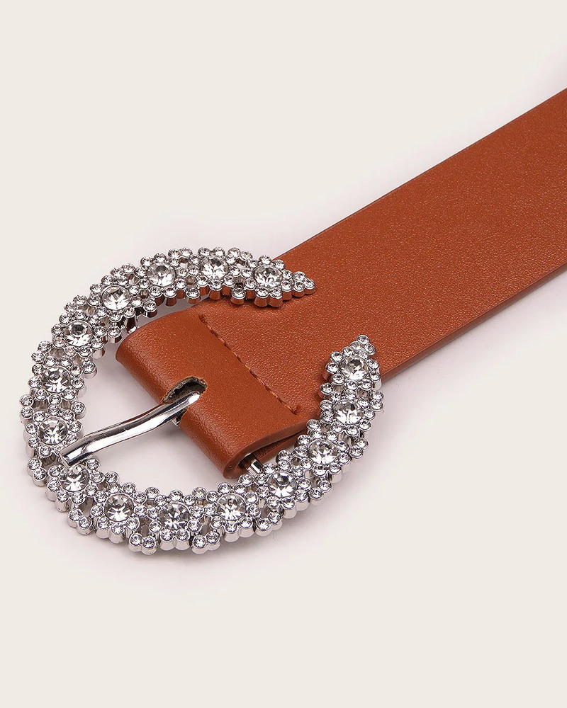 Y2K Rhinestone Buckle Belt - 90s Grunge, Retro, Pastel Goth, Y2K Club & Party Outfits