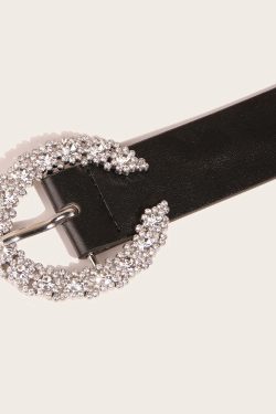 Y2K Rhinestone Buckle Belt - 90s Grunge, Retro, Pastel Goth, Y2K Club & Party Outfits